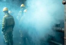 गैस रिसाव! जेसीबी से गैस पाइपलाइन फटी, मच गया हड़कंप