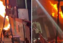 सिलेंडर फटने से दुकान में लगी आग, मचा हड़कंप
